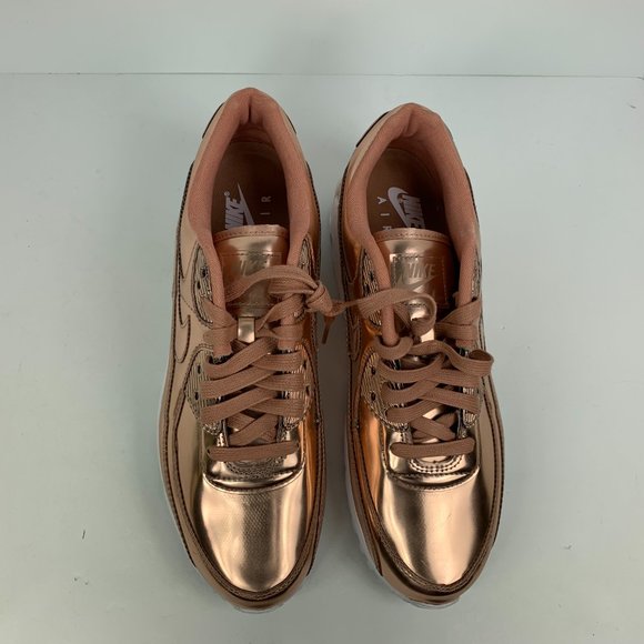 Nike Air Max 90 SP CQ6639-600 Liquid Metallic Rose Gold Bullet White QS OG Retro - Picture 8 of 11